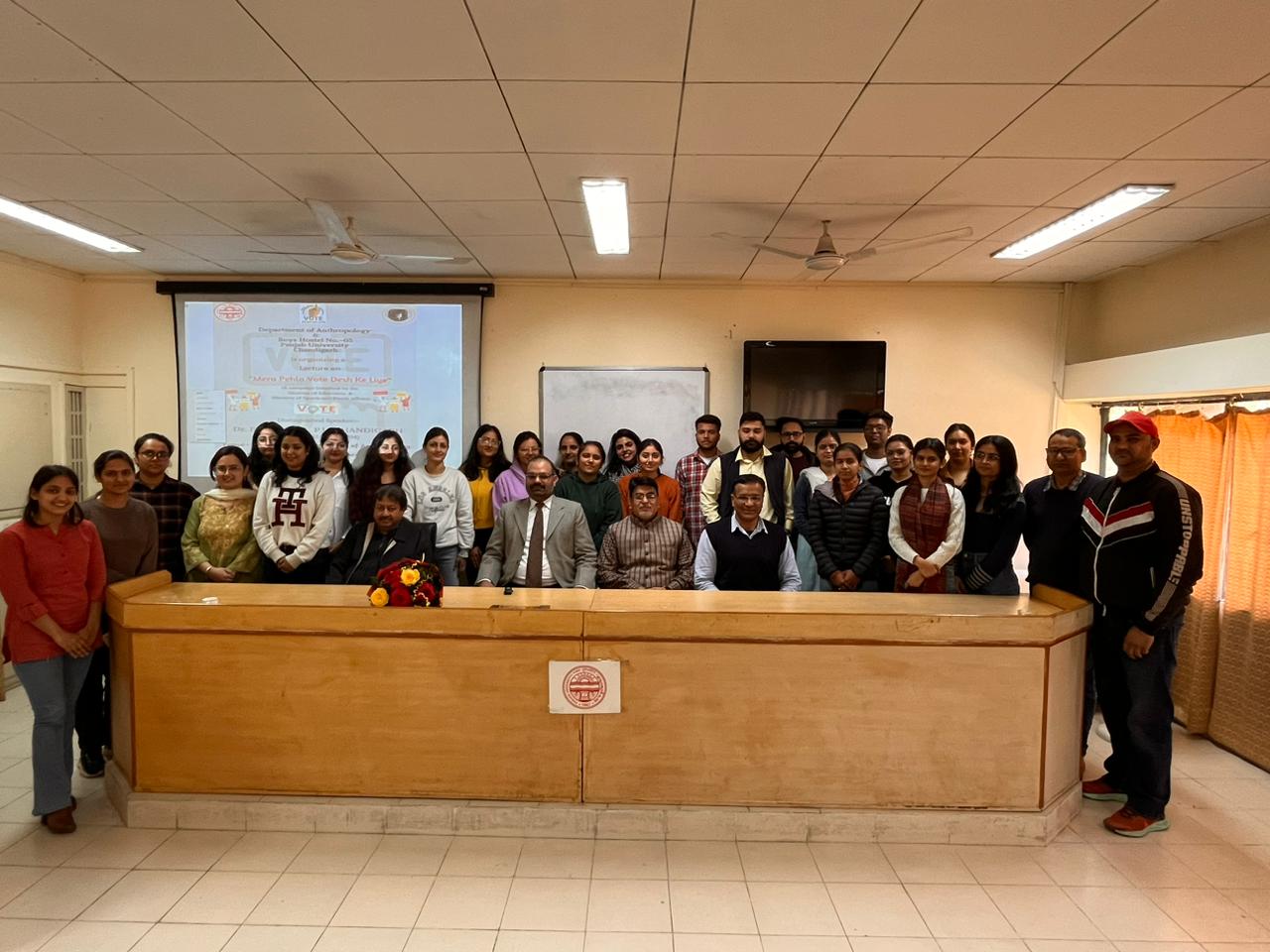 The Department of Anthropology, Panjab University organized a lecture on the topic "My first vote for the country".